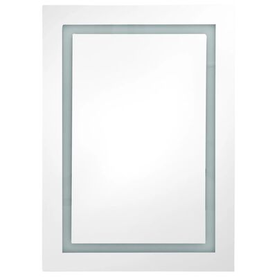 vidaXL LED Bathroom Mirror Cabinet Oak 50x13x70 cm