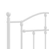 vidaXL Metal Bed Frame without Mattress with Headboard White 90x200cm