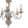 vidaXL Chandelier Silver 5 x E14 Bulbs