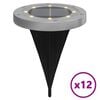 vidaXL Solar Ground Lights with Ground Spikes Outdoor 12 pcs Warm White