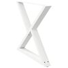 vidaXL Dining Table Legs 2 pcs White 90x(72-73.3) cm Steel