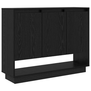 vidaXL Sideboard Black Oak 97 x 29 x 75 cm Engineered Wood