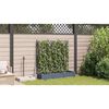 vidaXL Garden Planter 3 pcs LiGht Grey 120 x 40 x 125.5 cm Steel