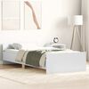 vidaXL Bed Frame without Mattress White 90x190 cm Single Engineered Wood