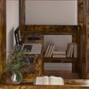 vidaXL Loft Bed Frame with Desk with Storage Smoked Oak 98.5 x 200 cm