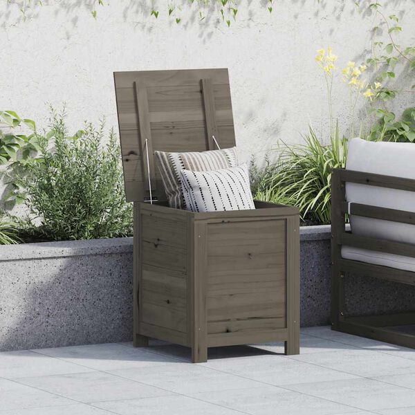 vidaXL Outdoor Cushion Box Anthracite 50x50x56 cm Solid Wood Fir