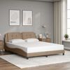 vidaXL Bed Frame without Mattress "Zadar" Cappuccino 160x200 cm Faux Leather