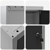 vidaXL Tool Cabinet with Shelf Black and Grey 50 x 20 x 55 cm