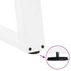 vidaXL Coffee Table Legs U-Shaped 2 pcs White 70x(30-31) cm Steel