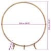 vidaXL Wedding Arch Light Brown 224 x 80 x 220 cm Solid Pine Wood