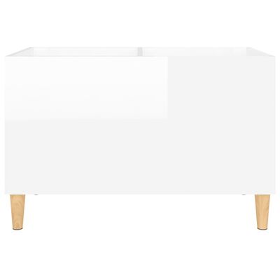 vidaXL Record Cabinet High Gloss White 74.5x38x48 cm Engineered Wood