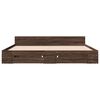 vidaXL Bed Frame with Drawers without Mattress Brown Oak 180x200 cm Super King