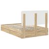 vidaXL Storage Bed with Drawer Sonoma Oak 120 x 190 cm Engineered Wood