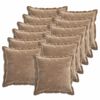 vidaXL Cushion Cover 12 pcs HOUTEN Brown 45 x 45 cm Chenille Fabric