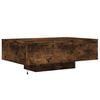vidaXL Coffee Table with LED Lights Smoked Oak 85x55x31 cm