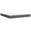 vidaXL Box Spring Bed with Mattress Dark Grey 180x200 cm Fabric