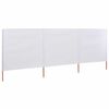 vidaXL 3-panel Wind Screen Fabric 400x80 cm Sand White