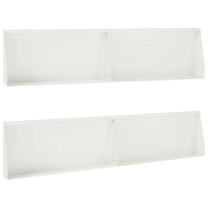 vidaXL Retaining Wall 4 pcs 100 x 12 x 30 cm Steel White