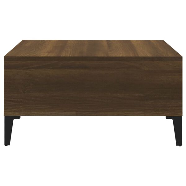 vidaXL Coffee Table Brown Oak 60x60x30 cm Engineered Wood