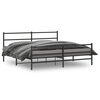 vidaXL Metal Bed Frame without Mattress with Footboard&nbsp;Black 180x200cm
