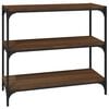 vidaXL Book Cabinet Brown Oak 80x33x70.5 cm Engineered Wood and Steel