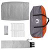 vidaXL Tunnel tent Grey and Orange 500 x 348 x 200 cm Taffeta