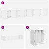 vidaXL Dog Gate with Door Foldable 12 Panels White 600 cm Poplar Wood
