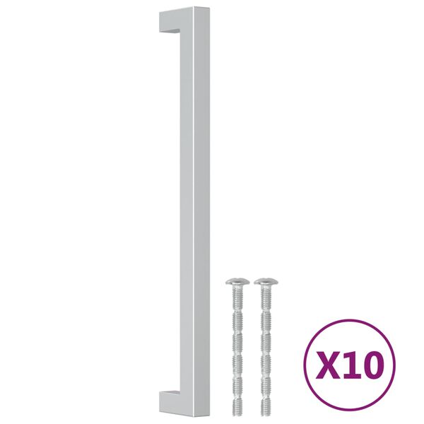 vidaXL Cabinet Handles 10 pcs Silver 224 mm Stainless Steel