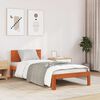 vidaXL Bed Frame with Headboard Wax Brown 90 x 190 cm Solid Pine Wood