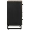 vidaXL Bedside Cabinet Black 50x33x62 cm Solid Wood Mango