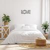 Homemania Wall Decoration Words Love 50x20 cm Steel Black
