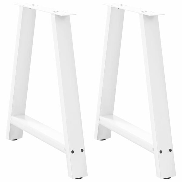 vidaXL Dining Table Legs A-Shaped 2 pcs White&nbsp;80x(72-73) cm Steel