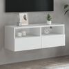 vidaXL TV Wall Cabinet White 80x30x30 cm Engineered Wood