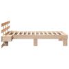 vidaXL Bed Frame with Headboard Brown 80 x 200 cm Solid Pine Wood