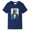 Kids' T-shirt with Short Sleeves Dark Blue 116