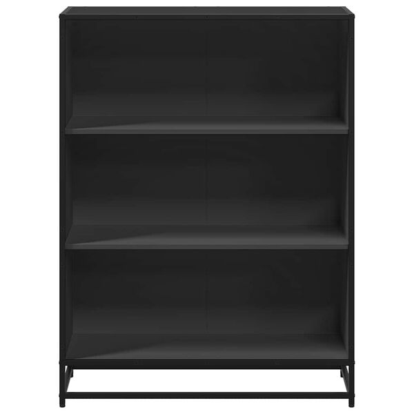 vidaXL Book Cabinet Black 80.5x35x107.5 cm Engineered Wood