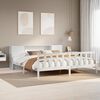 vidaXL Bookcase Bed without Mattress White 200x200 cm Solid Wood Pine