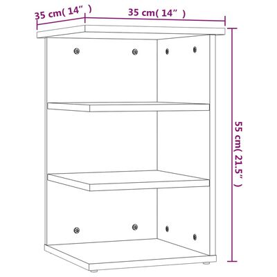 vidaXL Side Cabinet High Gloss Grey 35x35x55 cm Engineered Wood