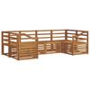 vidaXL Outdoor Sofa Set 6 pcs 6-Seaters Natural Solid Acacia Wood