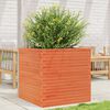 vidaXL Garden Planter Wax Brown 70x70x68.5 cm Solid Wood Pine