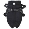vidaXL Dog Coat with Harness Black M Fleece and Polyester