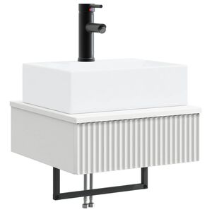 vidaXL Wall-Mounted Wash Basin White 40 x 41 x 39 cm Engineered Wood