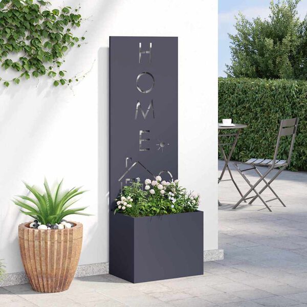 vidaXL Garden Privacy Screen Anthracite 50 x 140 cm Cold-rolled steel