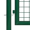 vidaXL Mesh Garden Gate Green 350x125 cm Galvanised Steel