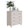 vidaXL Sideboard HAMAR White 79x40x80 cm Solid Wood Pine