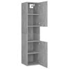 vidaXL Bathroom Cabinet Concrete Grey 30x30x130 cm Engineered Wood
