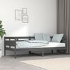 vidaXL Day Bed without Mattress Grey Solid Wood Pine 90x200 cm
