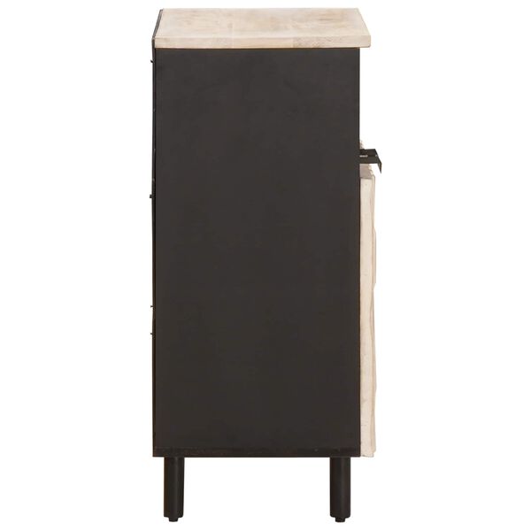 vidaXL Sideboard White Wash Finish 60 x 33 x 75 cm Solid Mango Wood