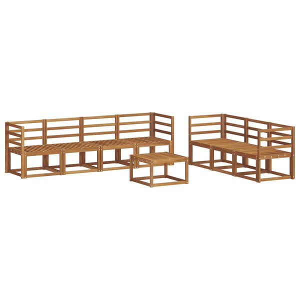 vidaXL Outdoor Sofa Set 8 pcs Natural Solid Acacia Wood