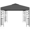 vidaXL Gazebo with LED String Lights 3x3 m Anthracite